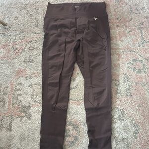 Peloton Women's Chocolate Brown Seamless Ribbed Leggings